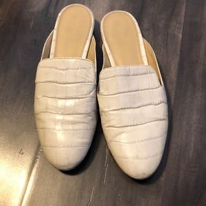 Michael Michael Kors white leather mules